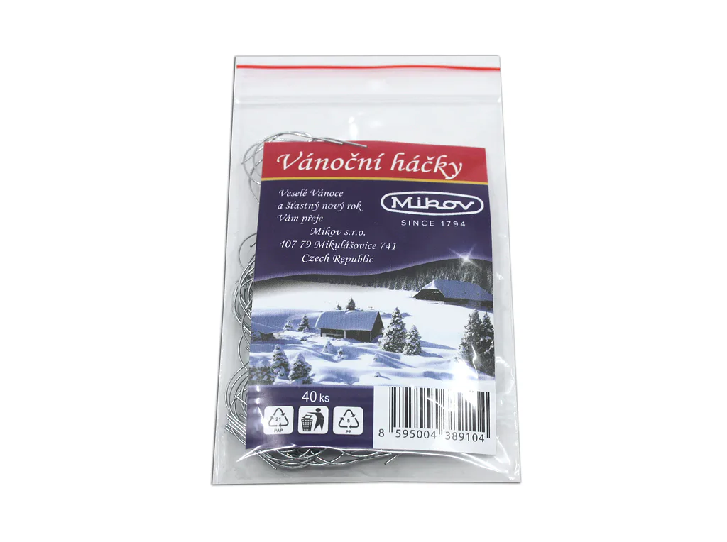 Vánoční háčky Mikov 468 - 40 ks