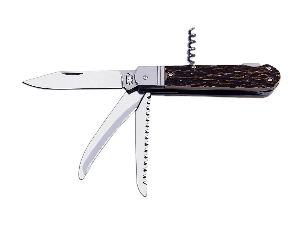 Lovecký zavírací nůž FIXIR 4dílný s pilkou, páráčkem a vývrtkou 232-XH-4V