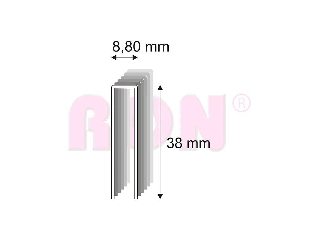Truhlářské spony Narex 352ZVL/40 - 8,80 x 38 mm - 7 600 ks