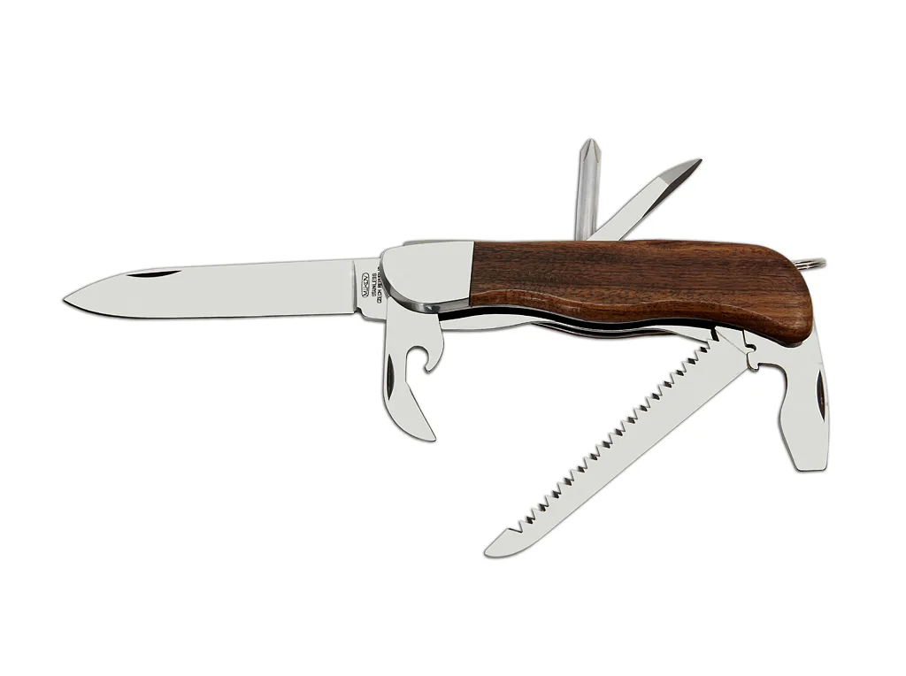 Outdoorový kapesní zavírací nůž HIKER 6dílný s pilkou, šroubovákem a otvírákem na láhve a konzervy -